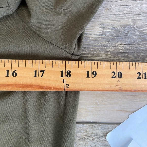 Eileen Fisher Soft Knit Long Sleeves Midi Dress Size M Color Green USA - Picture 4 of 7